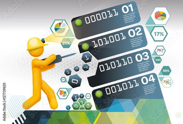 Obraz Data mining infographic