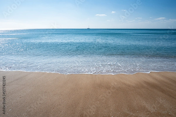 Obraz 바다와 하늘이 어우러진 해안가풍경 제주 서귀포시 색달동 중문색달해수욕장