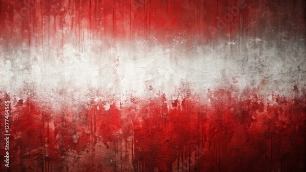 Fototapeta Red Blood Splatter on Grungy Wall Abstract Texture, Horror Background, Concrete, Bloody Wall Horror Background, Grunge Texture
