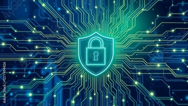 Obraz A pad with a lock on top of it