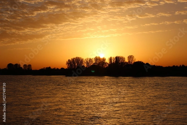 Obraz Düsseldorf sunset