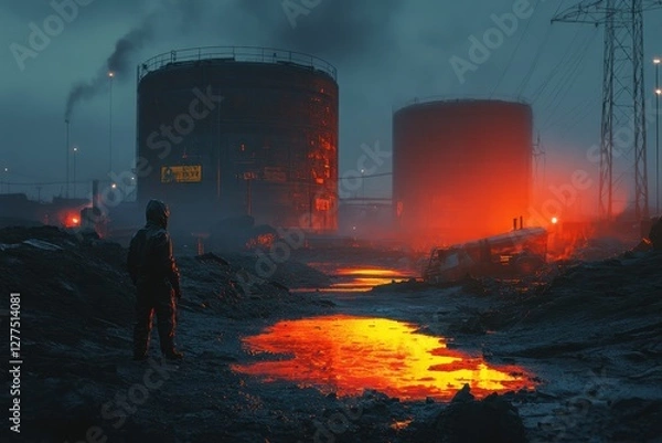 Fototapeta Toxic Industrial Zone