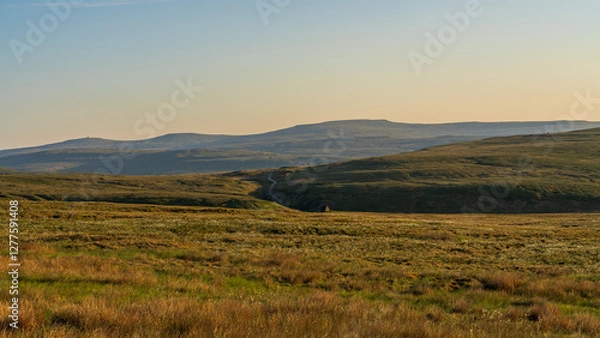 Fototapeta Peak District landscape between Nenthead and Lanehead, England, UK