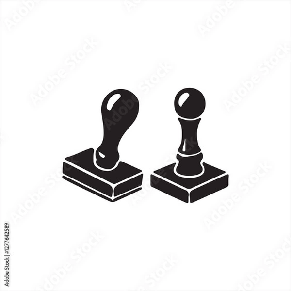 Obraz rubber stamp isolated on white