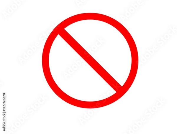 Obraz classic no entry, not allowed sign isolated on transparent background
