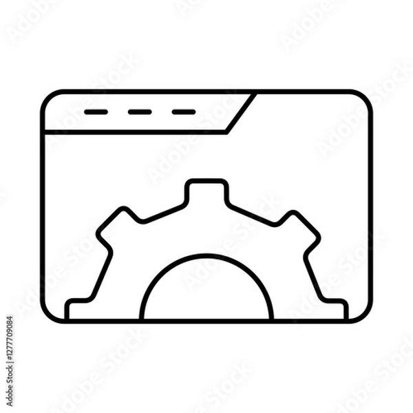 Obraz Data Analysis Line Icon. Database Big data Analytics Server Infographic Pictograms Security Digitalization Processing Editable Stroke Vector Icon