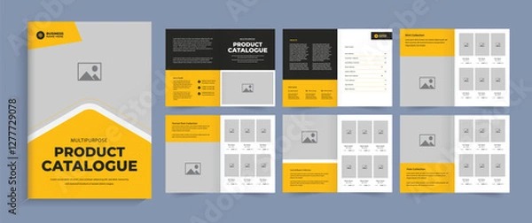 Fototapeta Multipurpose product catalogue design layout, furniture product catalog design, catalogue template, business brochure catalogue template