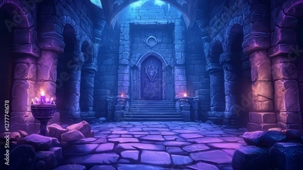 Obraz Shades of Purple in a Medieval Fantasy Setting