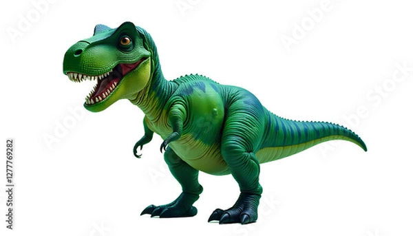 Obraz Dilophosaurus dinosaur toy figure isolated on white