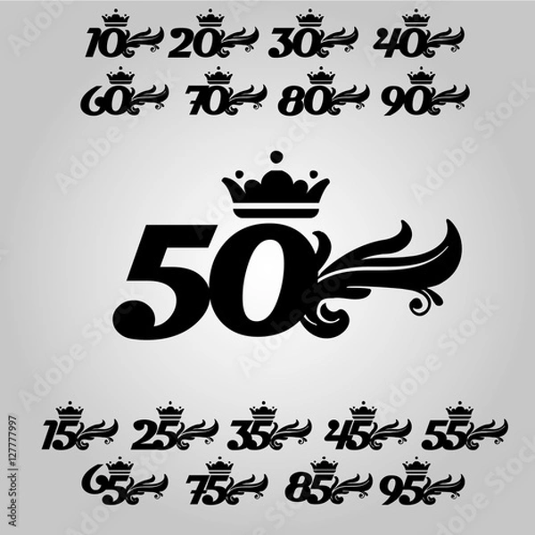 Fototapeta numberic vectors