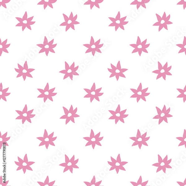 Fototapeta seamless pattern with pink flowers