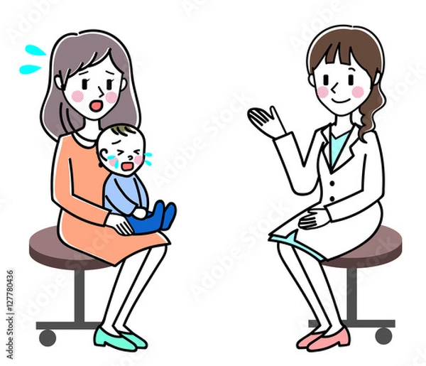 Fototapeta 診察　赤ちゃん