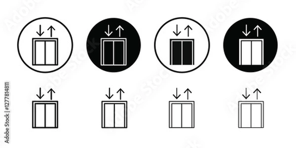 Obraz Elevator lift icon Vector flat thin line illustration
