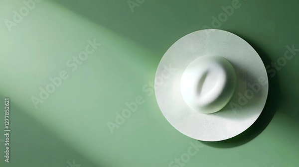 Fototapeta Green background top view with copy space 