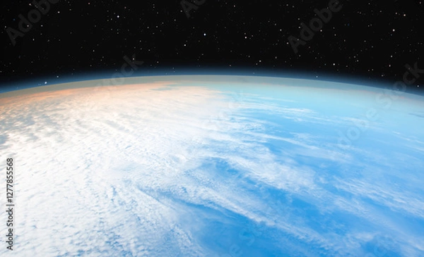 Obraz Planet Earth with a spectacular sunset "Elements of this image furnished by NASA"