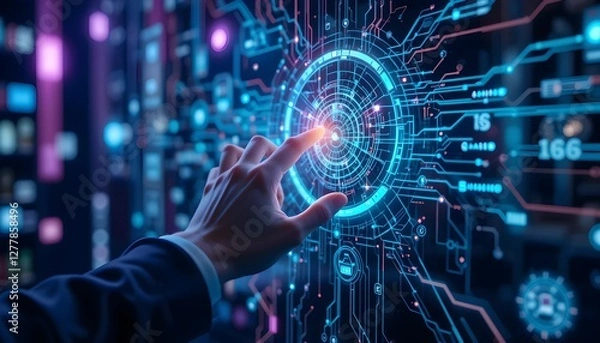 Fototapeta Human-Tech Convergence