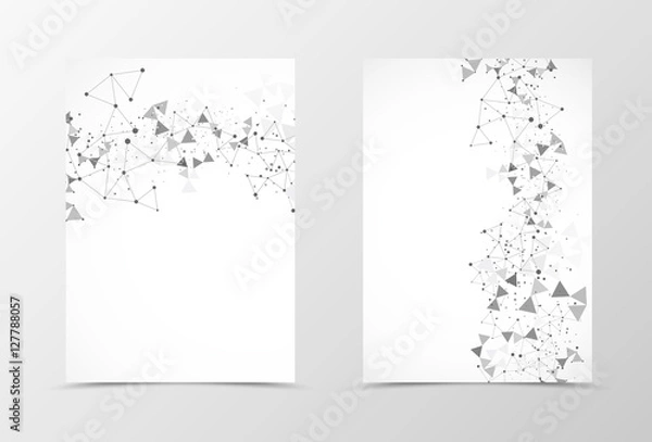 Fototapeta Front and back digital flyer template design