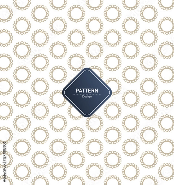 Fototapeta Geometric seamless gray and white circle pattern