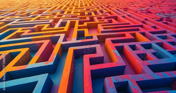 Fototapeta Colorful Abstract Maze