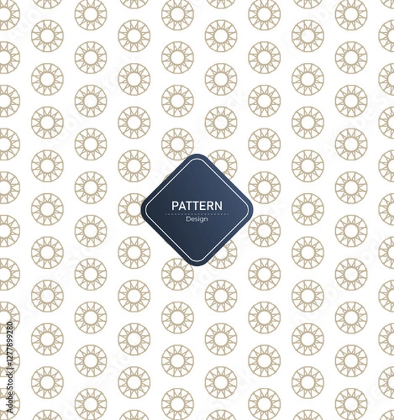 Fototapeta seamless beige pattern with white drops abstract floral background.