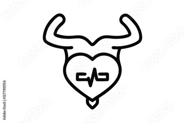 Fototapeta medical equipment icon line art silhouette with vector Drawing Illustration