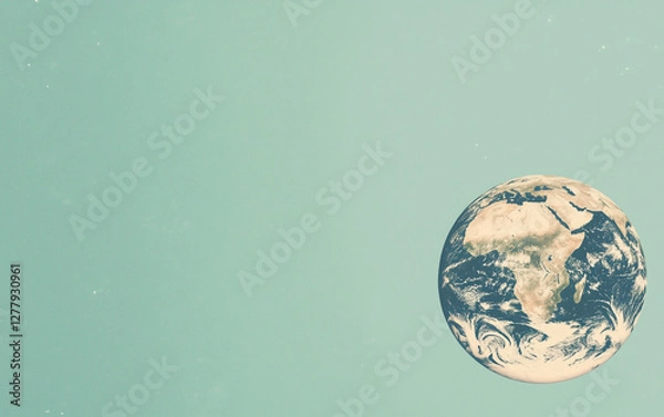 Obraz Planet Earth on Pastel Background with Copy Space
