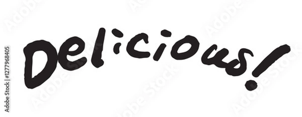 Obraz 「Delicious!」の手書き文字　ベクターイラスト