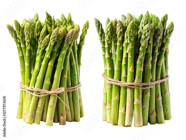 Fototapeta Asparagus set, Green asparagus, and asparagus collections isolated