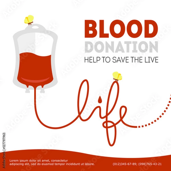 Obraz vector blood donation illustration