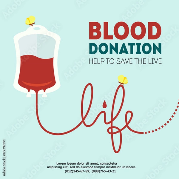 Obraz vector blood donation illustration