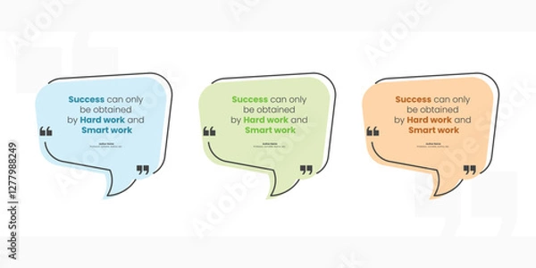 Fototapeta Collection Bubble testimonial banner, quote, infographic. Social media post template designs for quotes. Empty speech bubbles, quote bubbles and text box.