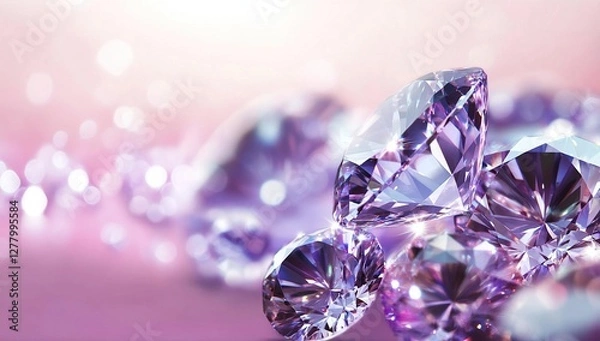 Fototapeta Brilliant Gemstones: Sparkling Diamonds, Precious Cut, Exquisite Shine, Glimmering Beauty, Dazzling Facets, Luxurious Gems, Colorful Stones