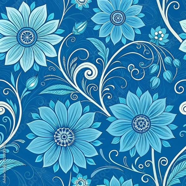 Obraz Floral pattern on seamless cloth