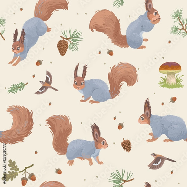 Obraz Pattern squirrel