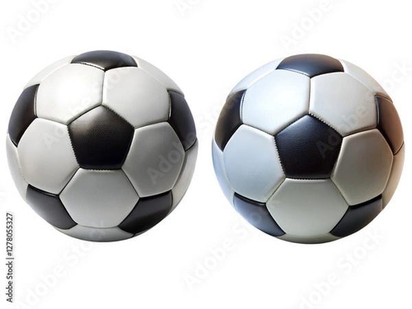 Obraz Soccer balls, a Set of ball collections isolated