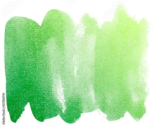 Obraz Abstract green watercolor on white background.This is watercolor splash.It is drawn by hand.