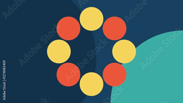 Obraz simple flat streaming background with circle