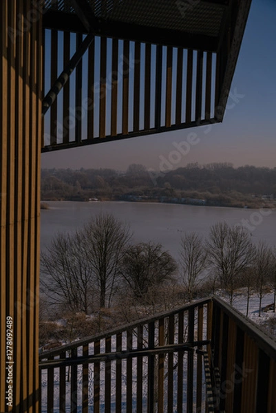 Obraz bridge in winter