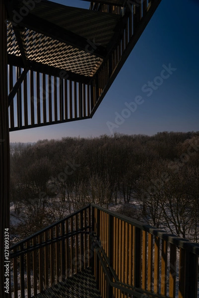 Fototapeta bridge in the fog