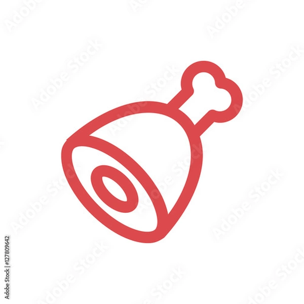 Fototapeta vector ham linear icon symbol