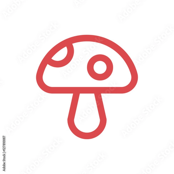 Fototapeta vector mushroom linear icon symbol