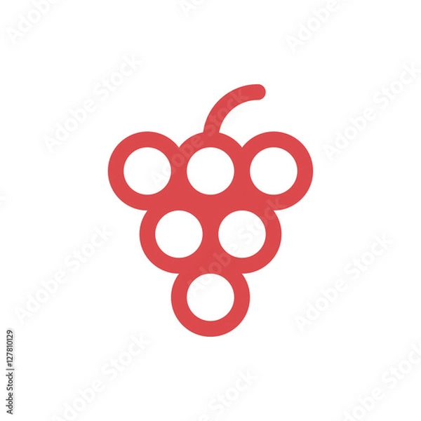 Fototapeta vector grapes linear icon symbol