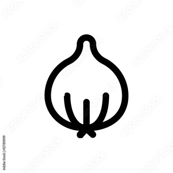 Fototapeta vector onion linear icon symbol
