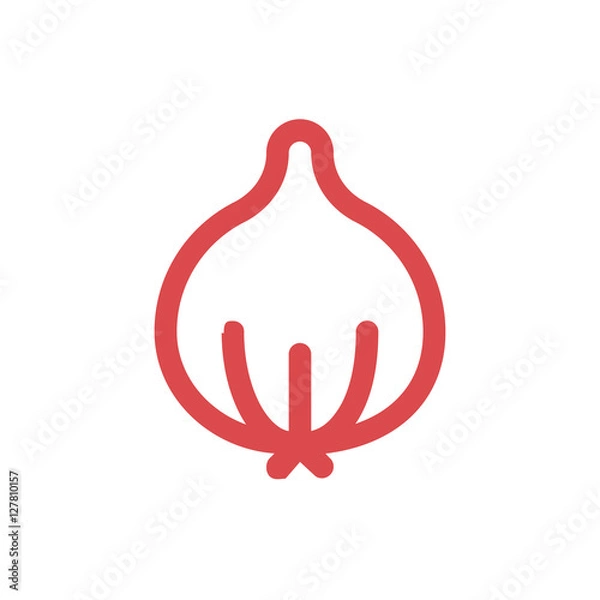 Fototapeta vector onion linear icon symbol