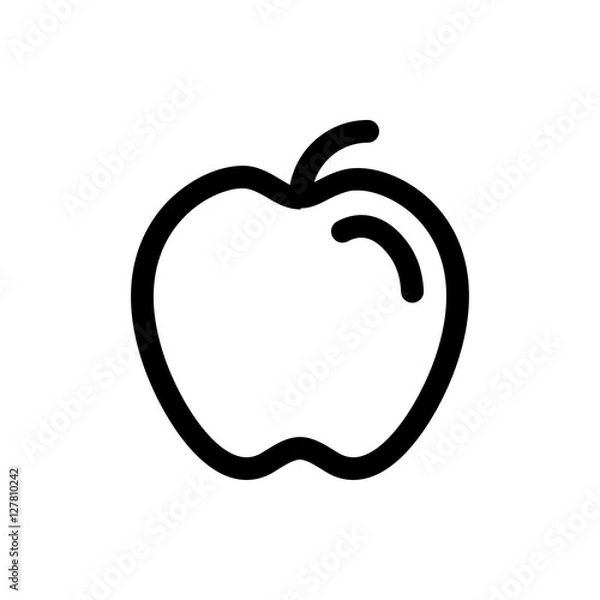 Fototapeta vector apple linear icon symbol