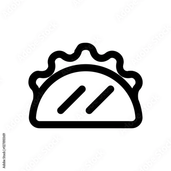 Fototapeta vector taco linear icon symbol