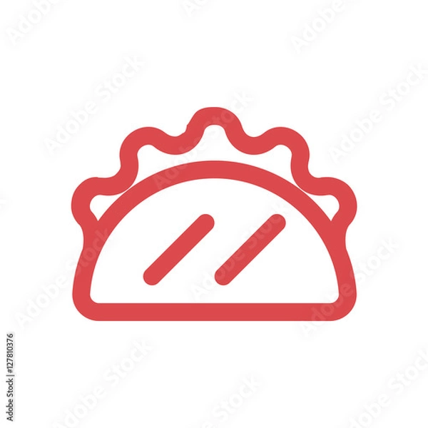 Fototapeta vector taco linear icon symbol