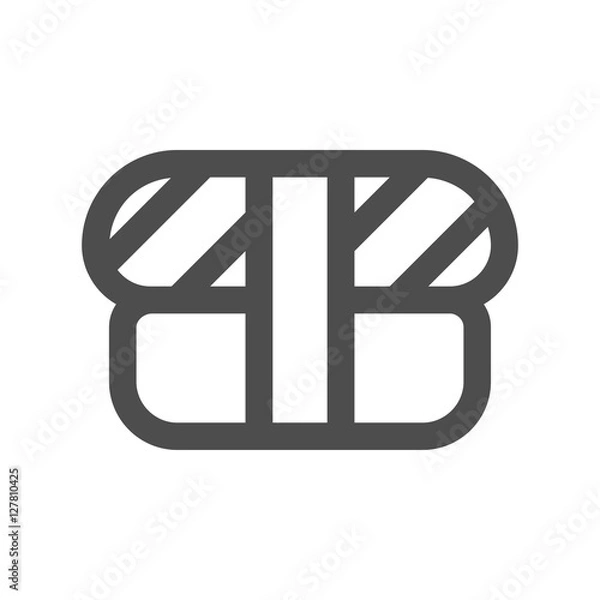 Fototapeta vector sushi linear icon symbol