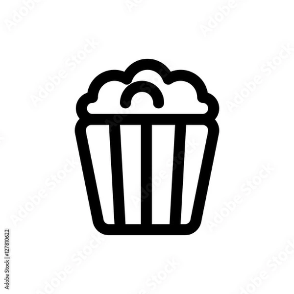 Fototapeta vector popcorn linear icon symbol