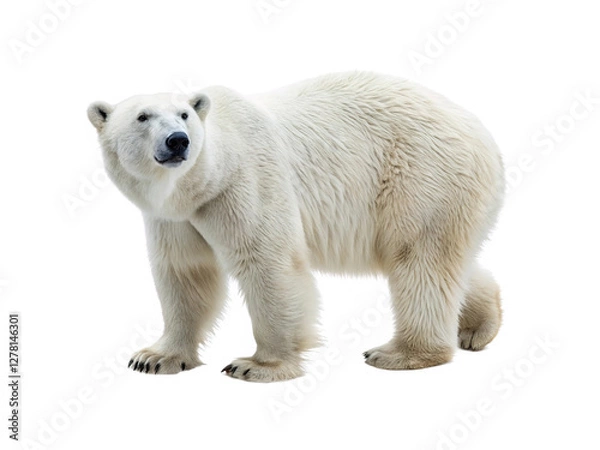 Obraz Polar bear isolated on white background